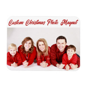 Anpassningsbar Personlig CHRISTMAS FOTOKORT MAGNET