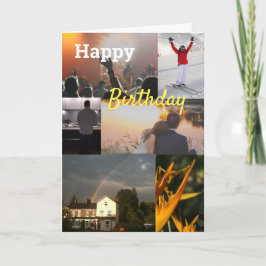 Anpassningsbar Personlig Collage Photo Birthday Kort
