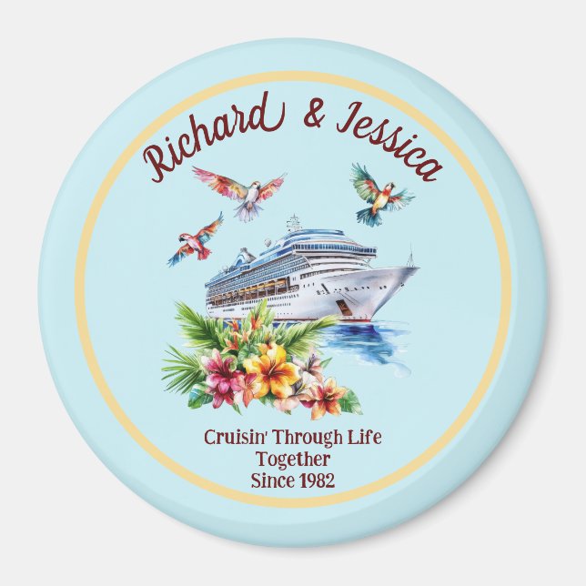 Anpassningsbar Personlig Cruise Frakt Cabin Stater Magnet (Framsidan)