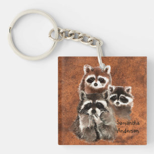 Anpassningsbar Personlig Cute Raccoon Familjedjur