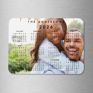Anpassningsbar Personlig Family Photo 2024 Calenda Magnet