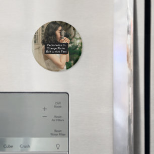 Anpassningsbar Personlig Foto Artwork Namn Slogan  Magnet