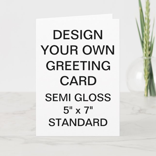Anpassningsbar Personlig Foto Glossy Greeting Card Kort (Framsida)