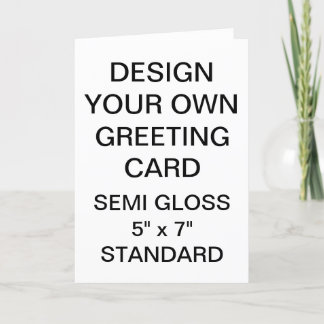 Anpassningsbar Personlig Foto Glossy Greeting Card Kort