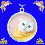 Anpassningsbar Personlig - foto Pet Photo Gift Silverpläterat Halsband<br><div class="desc">Anpassningsbar Personlig Fotofoto Pet Photo Gift Silver Plattformad Necklace</div>