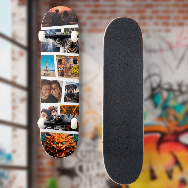 Anpassningsbar Personlig Fotokollage Skateboard (custom photo skateboard on wall)