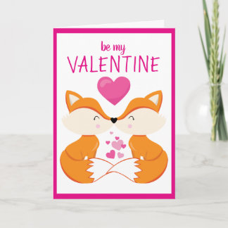 Anpassningsbar Personlig Fox Heart Valentines dag Helgkort