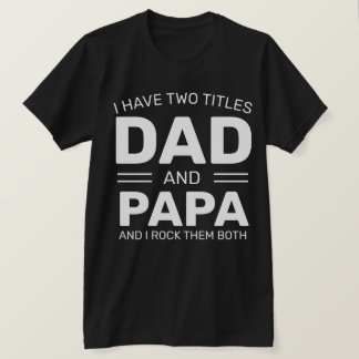 Anpassningsbar Personlig Funny Pappa Pappa Fars da T Shirt