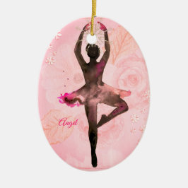 Anpassningsbar Personlig Girls Ballerina Dance Orn Julgransprydnad Keramik