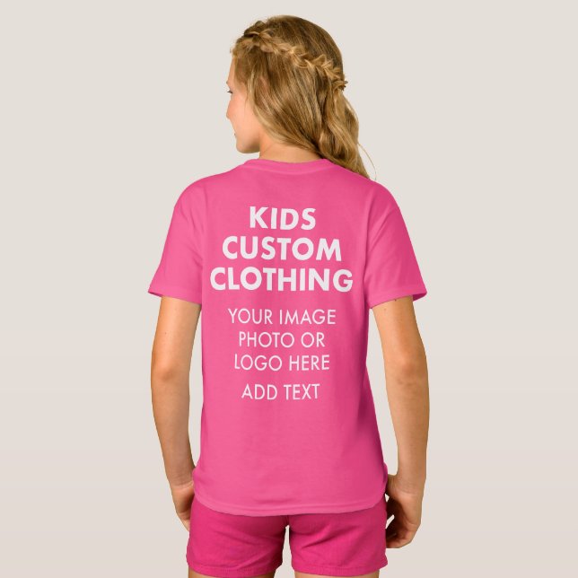Anpassningsbar Personlig GIRL'S T-SHIRT - WOWENS R (Hel baksida)