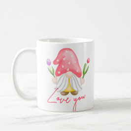 Anpassningsbar personlig gnomvalentins dag kaffemugg