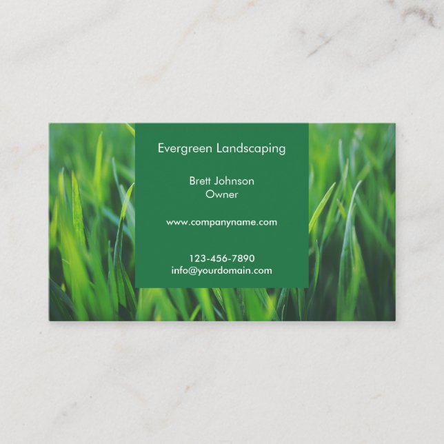 Anpassningsbar Personlig Grass Affärskort Placeringskort (Framsida)