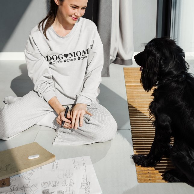 Anpassningsbar Personlig hund namn hund mamma mamm T Shirt (Skapare uppladdad)