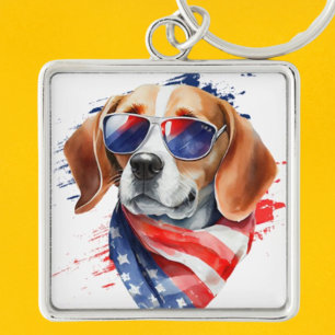 Anpassningsbar Personlig Hund Photo Pet Photo Djur Fyrkantig Silverfärgad Nyckelring