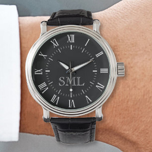Anpassningsbar Personlig Initialer romerskt nummer Armbandsur