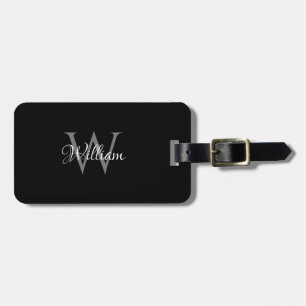 Anpassningsbar Personlig Initialt skript Monogram Bagagebricka