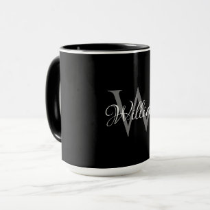 Anpassningsbar Personlig Initialt skript Monogram Mugg