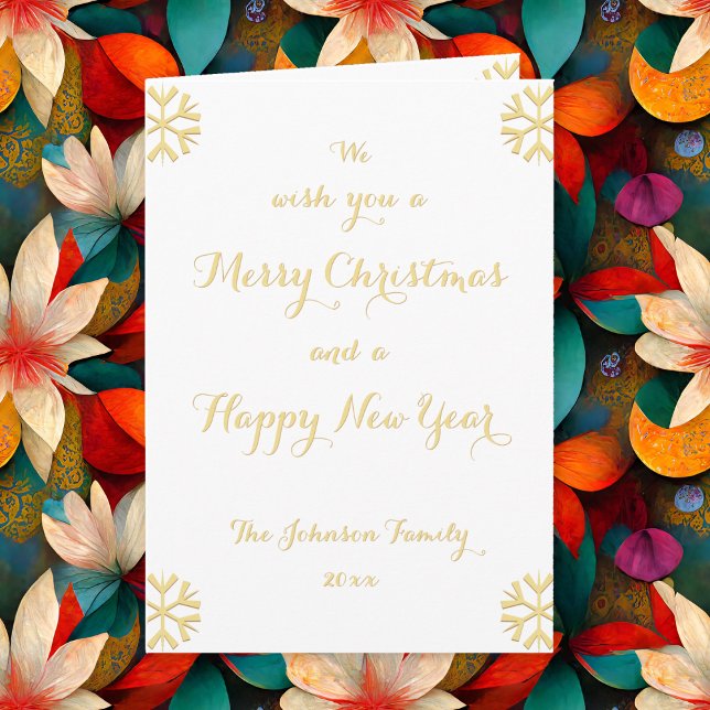 Anpassningsbar Personlig jul - nya år Helgkort (Custom Personalized Christmas New Years Holiday Card)