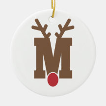 Anpassningsbar Personlig jul Ornament Brev ’M’