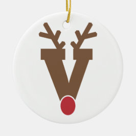 Anpassningsbar Personlig jul Ornament Brev ’V’