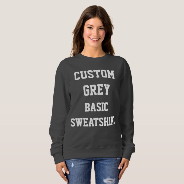 Anpassningsbar Personlig Kvinnor i BASIC GRÅTT SWE Tee Shirt (Hel framsida)