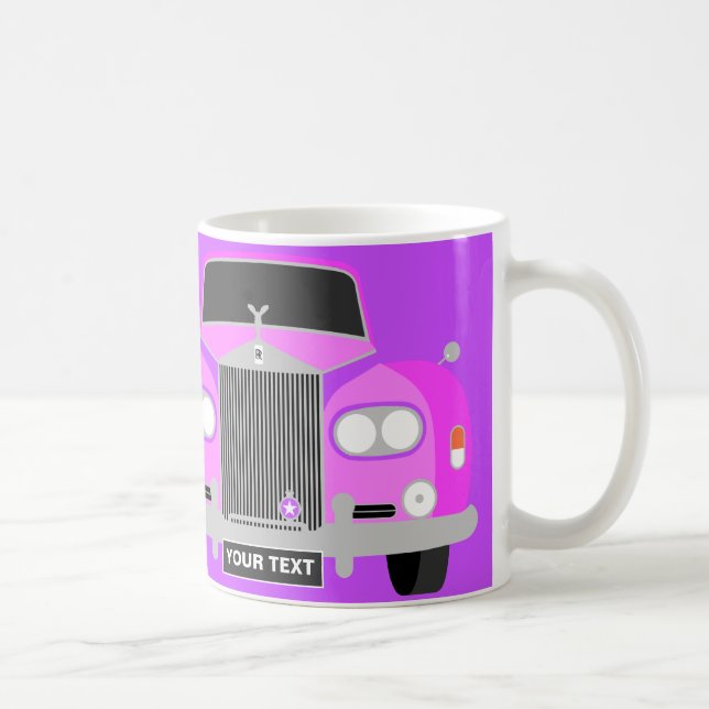 ANPASSNINGSBAR PERSONLIG LUXURY ROSA LIMOUSINE CAR KAFFEMUGG (Höger)