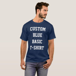 Anpassningsbar Personlig Manar BASIC NAVY BLUE T-S T Shirt