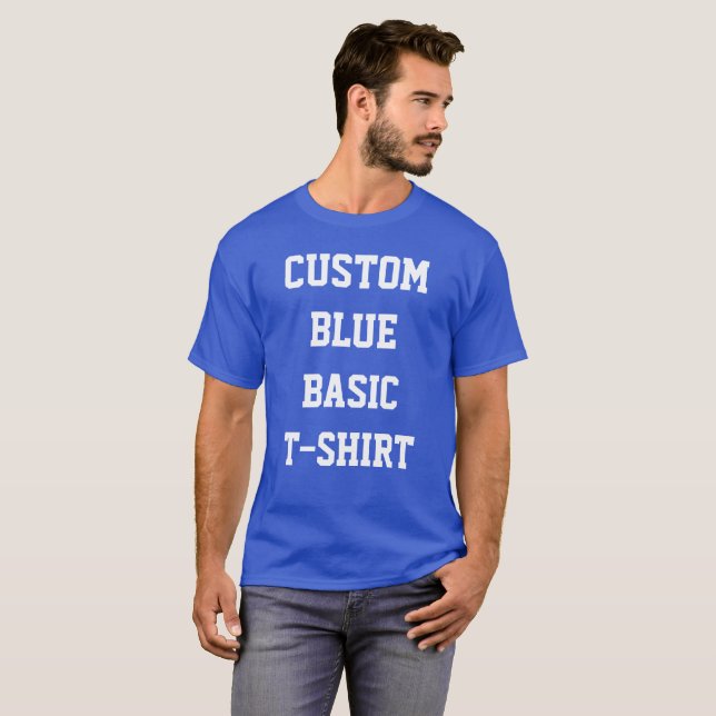 Anpassningsbar Personlig Manar BASIC ROYAL BLUE T- T-shirt (Hel framsida)