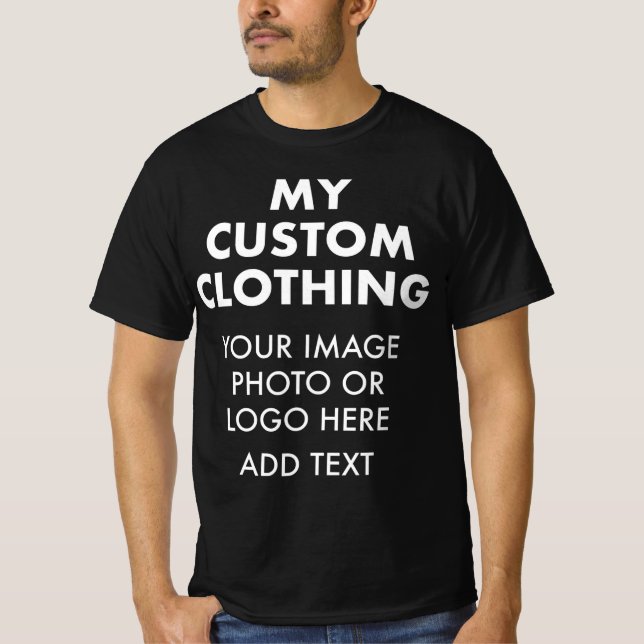 Anpassningsbar Personlig MANAR BLACK BUDGET T SHIR T Shirt (Framsida)