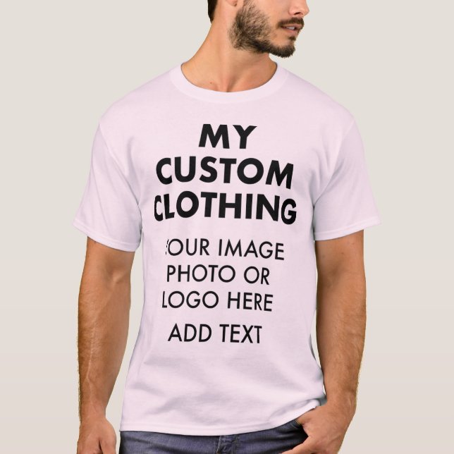 Anpassningsbar Personlig MANAR BLEK ROSA T-SHIRT (Framsida)