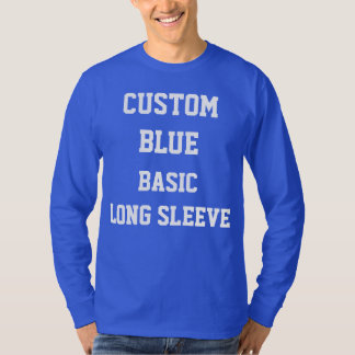 Anpassningsbar Personlig Manar BLUE LÅNGÄRMAD T-SH T-shirt