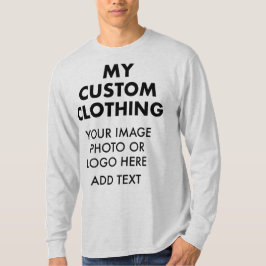 Anpassningsbar Personlig MANAR LÅNGÄRMAD (ASH GRÅT T Shirt