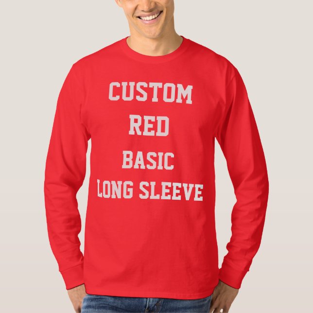 Anpassningsbar Personlig Manar LÅNGÄRMAD T-SHIRT (Framsida)