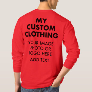 Anpassningsbar Personlig MANAR LÅNGÄRMAD T-SHIRT,  T Shirt