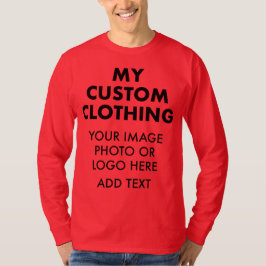 Anpassningsbar Personlig MANAR LÅNGÄRMAD T-SHIRT,  T Shirt