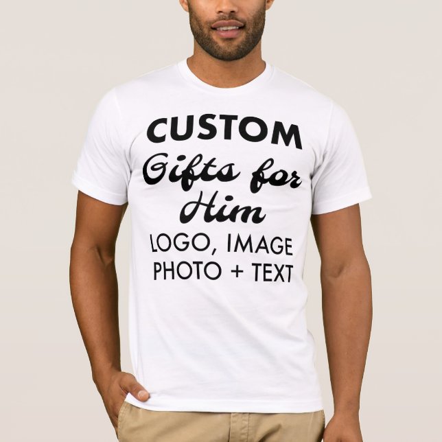 Anpassningsbar personlig Manar Slim White T-Shirt (Framsida)