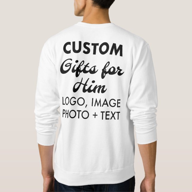 Anpassningsbar personlig Manar Sweatshirt - Baksid (Baksida)