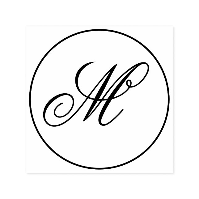 Anpassningsbar Personlig Monogram Stilfull Självfärgande Stämpel (Design)