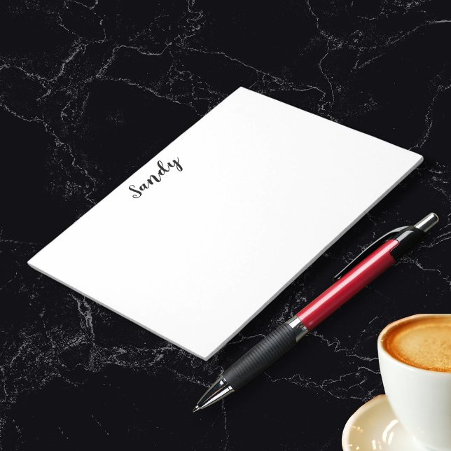 Anpassningsbar Personlig Namn - citatfototeckning  Anteckningsblock (Custom Personalized Name Quote Photo Artwork Large Notepad)