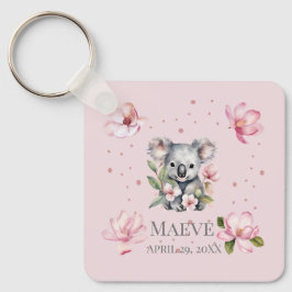 Anpassningsbar Personlig Namn Födelsedatum Koala B Nyckelring