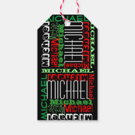 Anpassningsbar Personlig Namn Kids jul Presentetikett