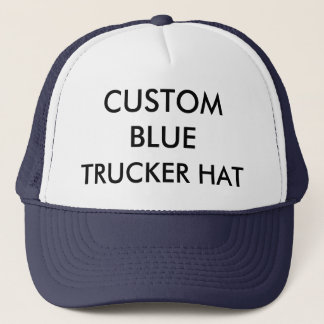 Anpassningsbar Personlig NAVY BLUE & WHITE TRUCKER Keps