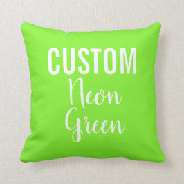 Anpassningsbar Personlig NEON GRÖNT Dekorativ kudd Kudde