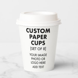 Anpassningsbar Personlig Papper Kopp [8] med lock