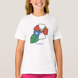 Anpassningsbar Personlig Patriotic Hibiscus Flower T Shirt