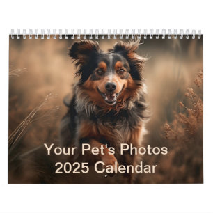Anpassningsbar Personlig Pet Photos 2-Page 2025 Kalender