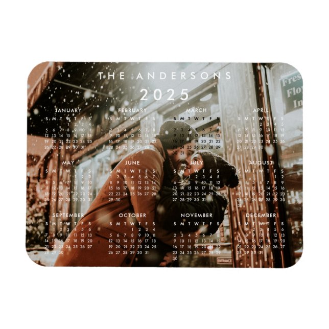 Anpassningsbar Personlig Photo 2023 Calendar Magnet (Horisontell)