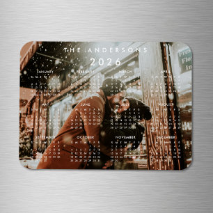 Anpassningsbar Personlig Photo 2024 Calendar Magnet