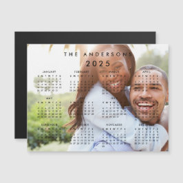 Anpassningsbar Personlig Photo 2025 Calendar Magnetisk Inbjudningskort