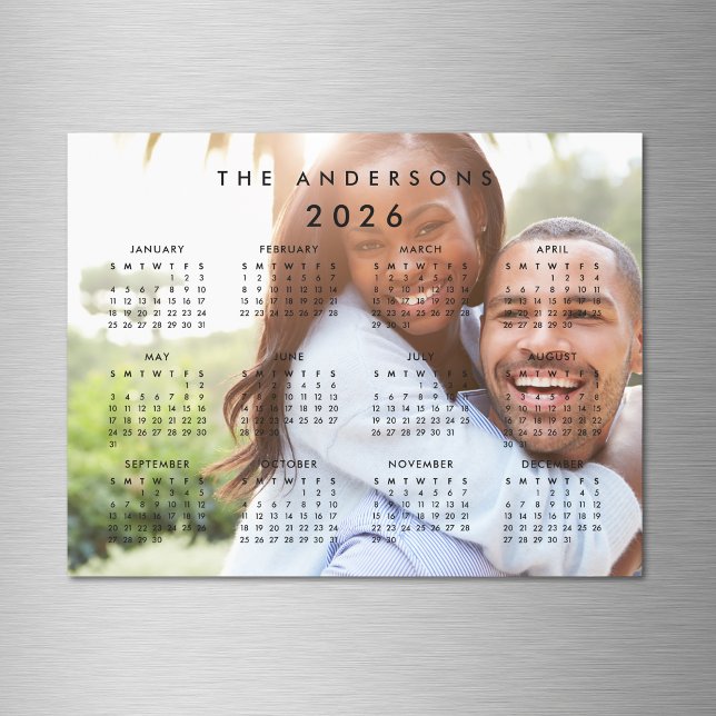 Anpassningsbar Personlig Photo 2026 Calendar Magne Magnetisk Inbjudningskort (Skapare uppladdad)
